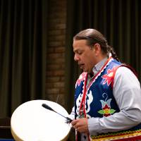 Drumming at Native Graduation